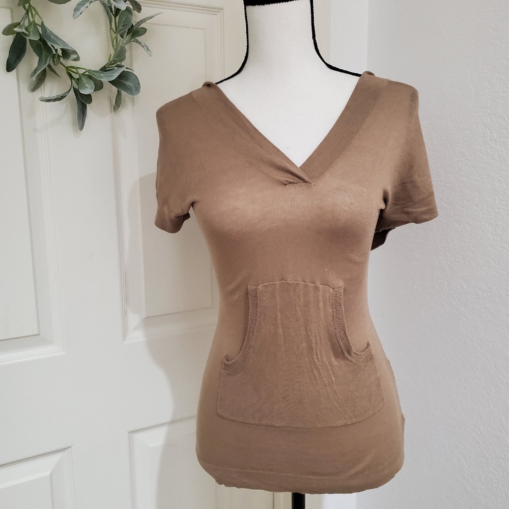 💓SOLD💓Trina Turk Silk Hood Pocket Kangaroo - Picture 3 of 11